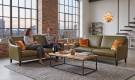Ancona zwei Sofas in Leder Prestige Olive